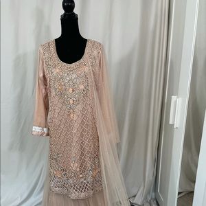 Dusty Pink Lengha with heavy work shirt
